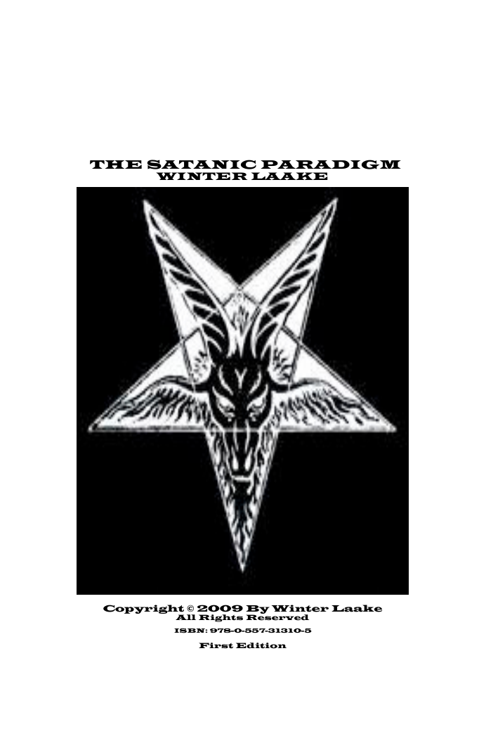 Satanic Paradigm cover