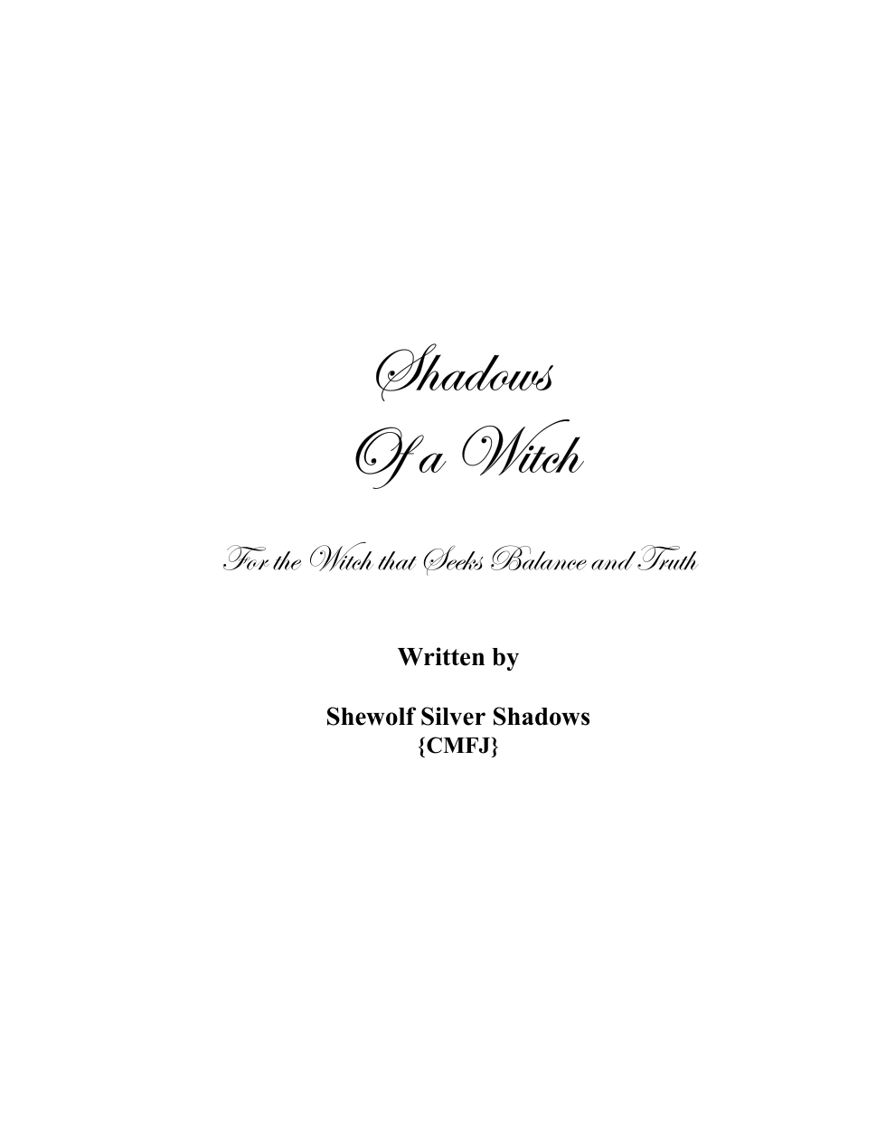 Shadows of a Witch cover