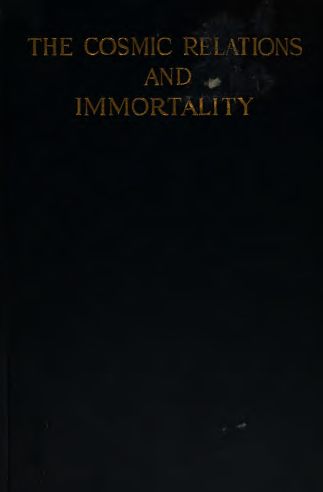 The Cosmic Relations & Immortality Vol II - H Holt cover