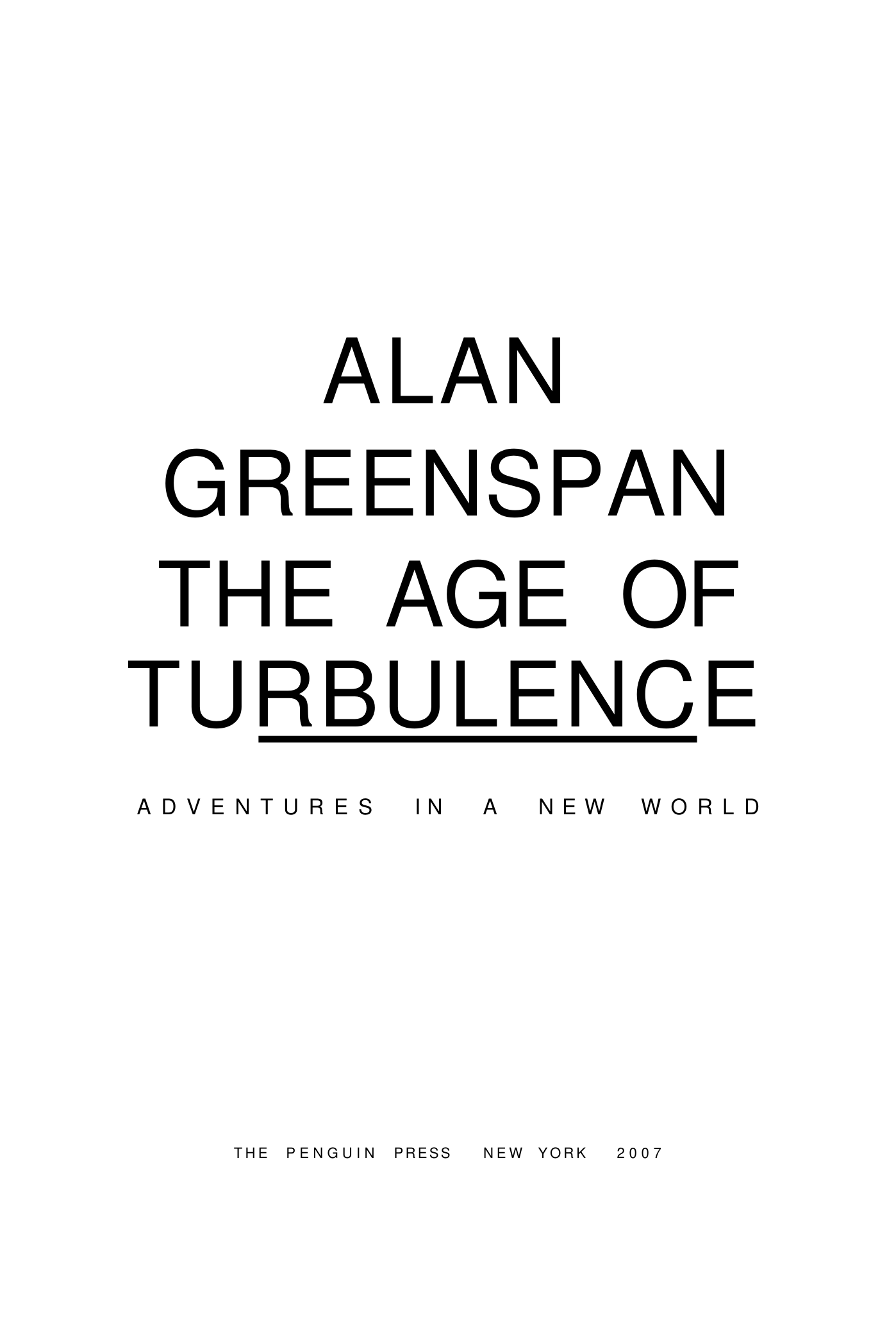 Age Of Turbulence - Adventures In A New World cover