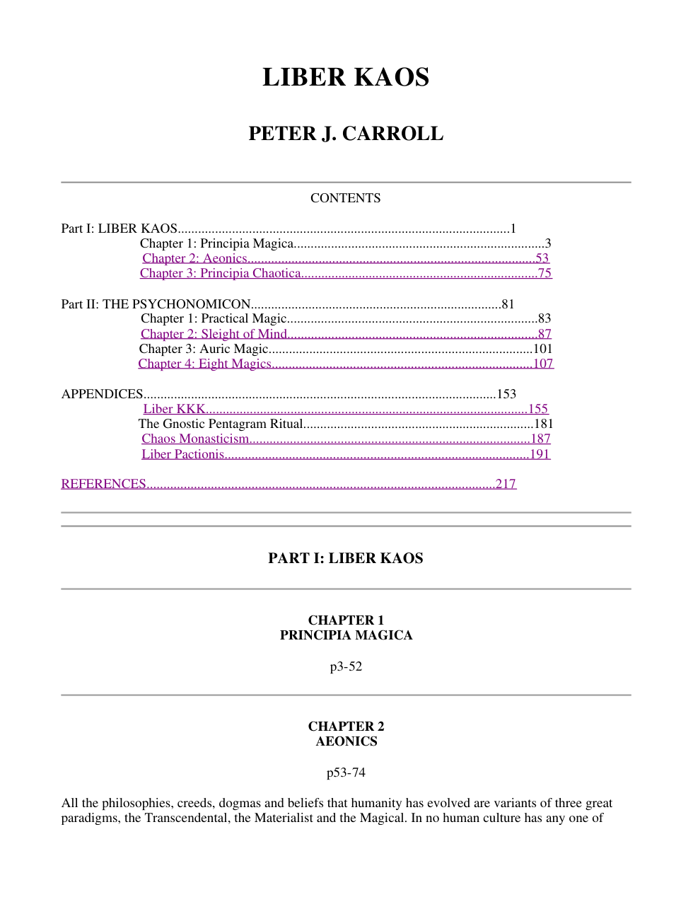 Liber Kaos - Excerpts cover