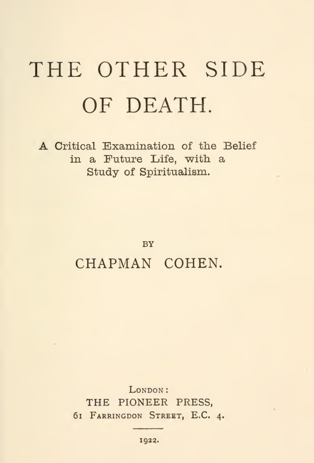 The Other Side of Death - C Cohen cover