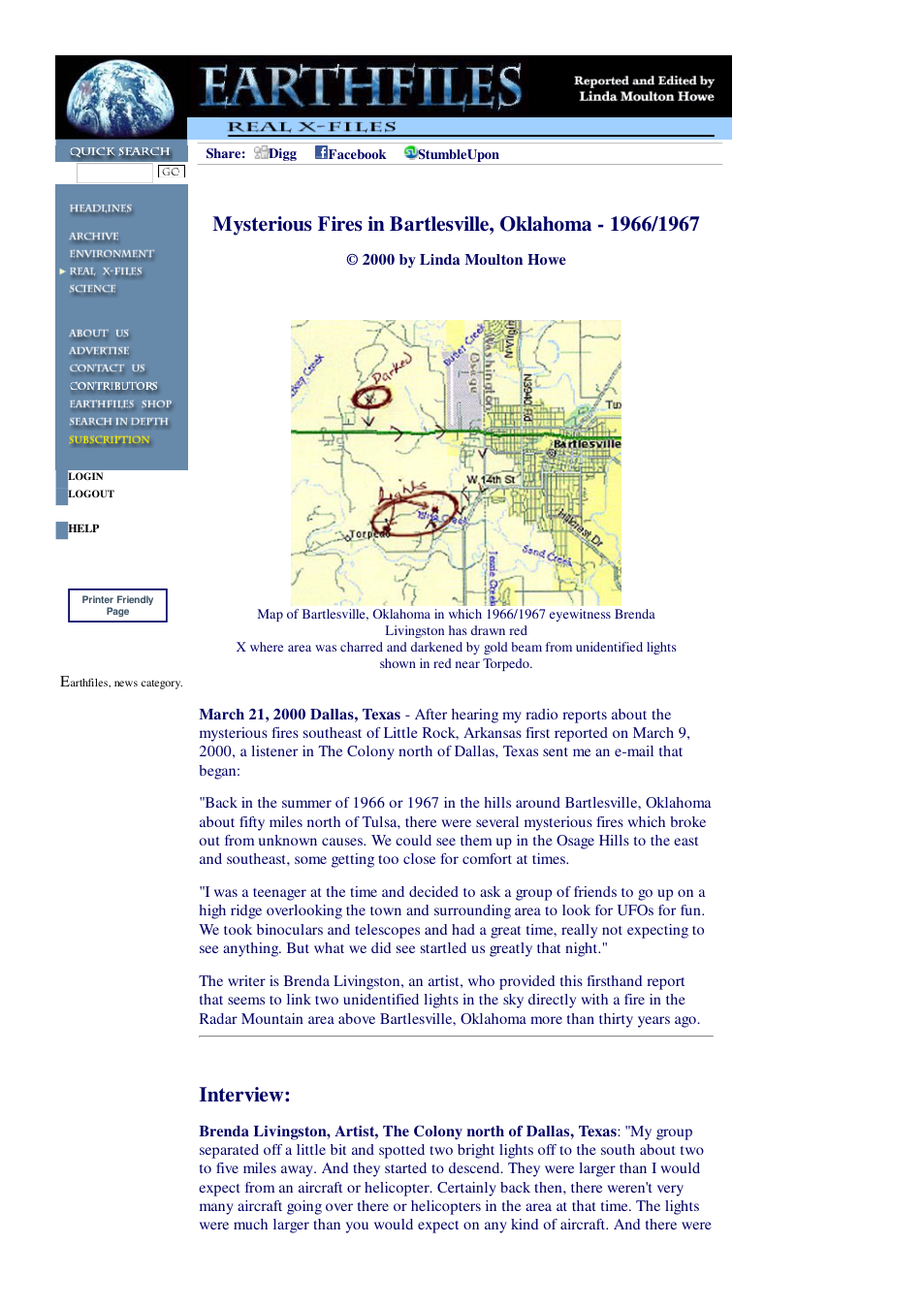 03 21 2000 Mysterious Fires in Bartlesville, Oklahoma - 1966 1967 cover