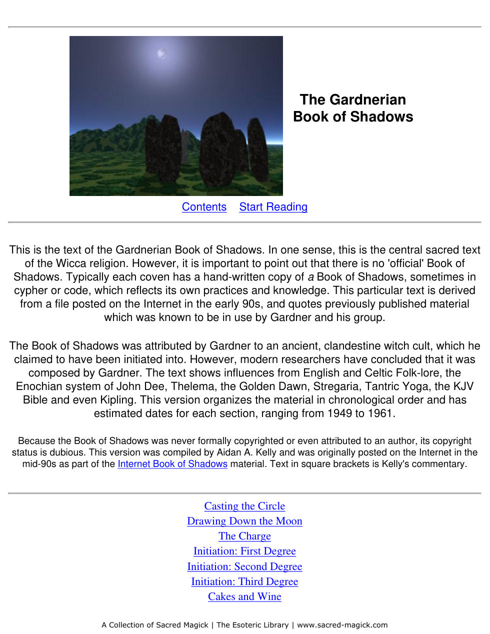 The Gardnerian Book of Shadows cover