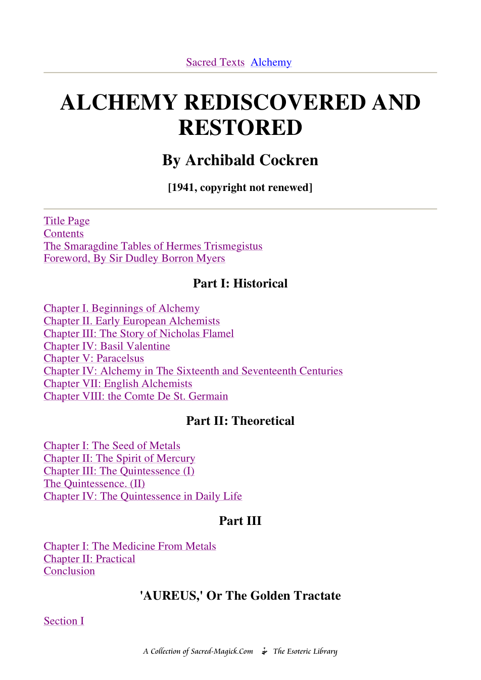 Alchemy Rediscovered and Restored cover