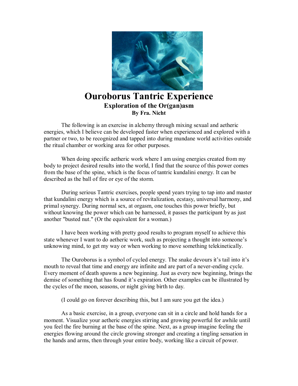 Fr Nicht - Ouroborus Tantric Experience cover