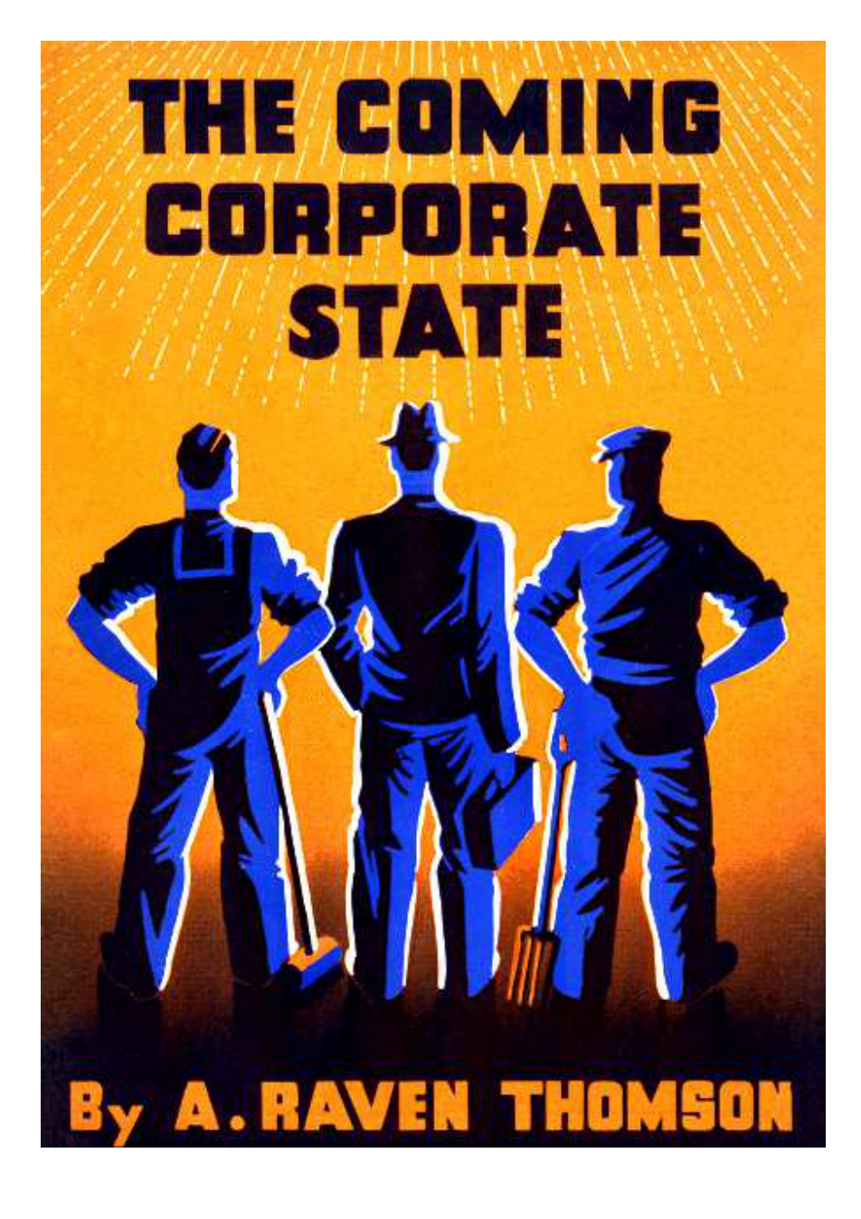 Coming Corporate State (British Fascism) (1938) cover