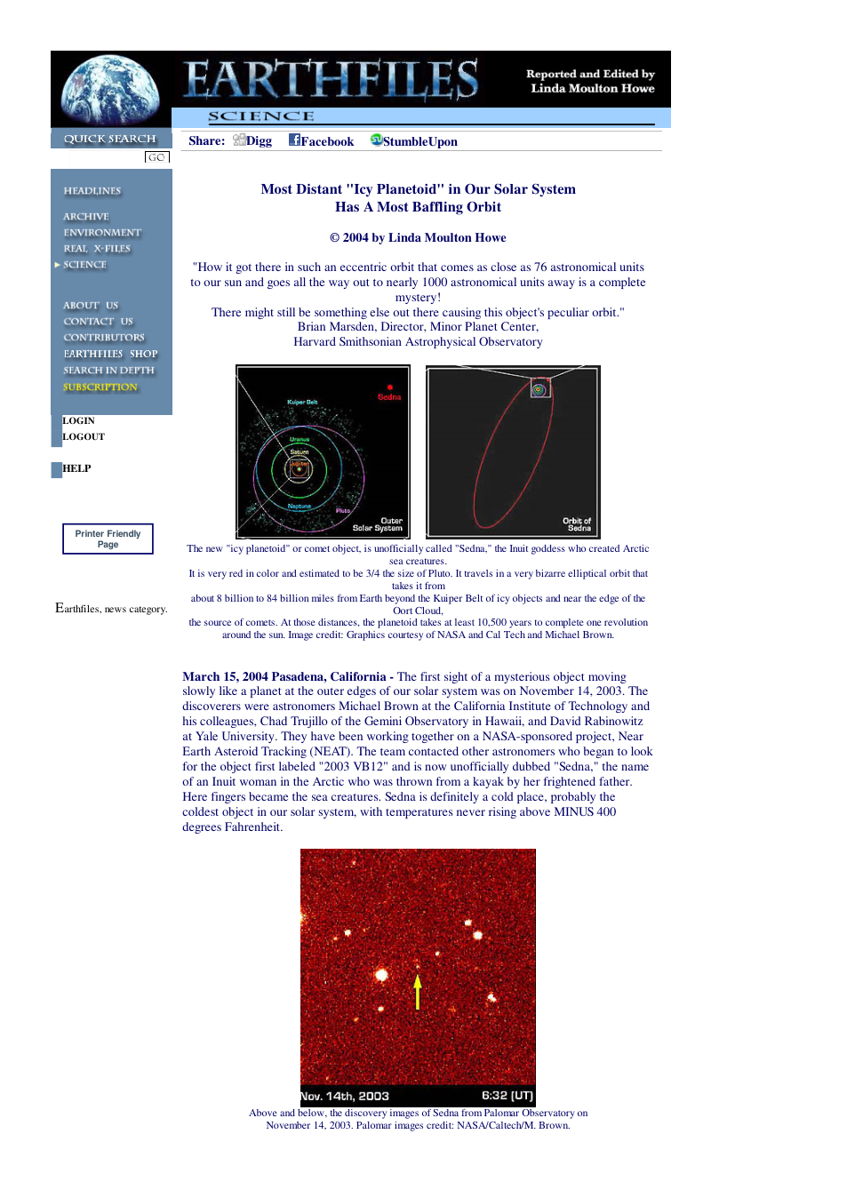 03 15 2004 Most Distant Icy Planetoid in Our Solar System Has A Most Baffling Orbit cover