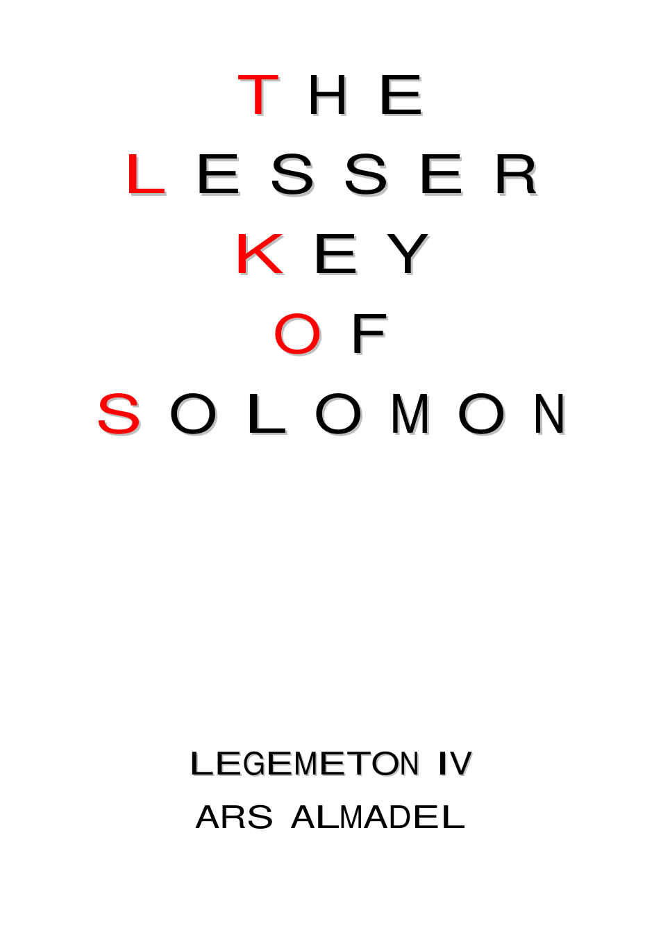 The Lesser Key of Solomon (Legemeton IV Ars Almadel) cover