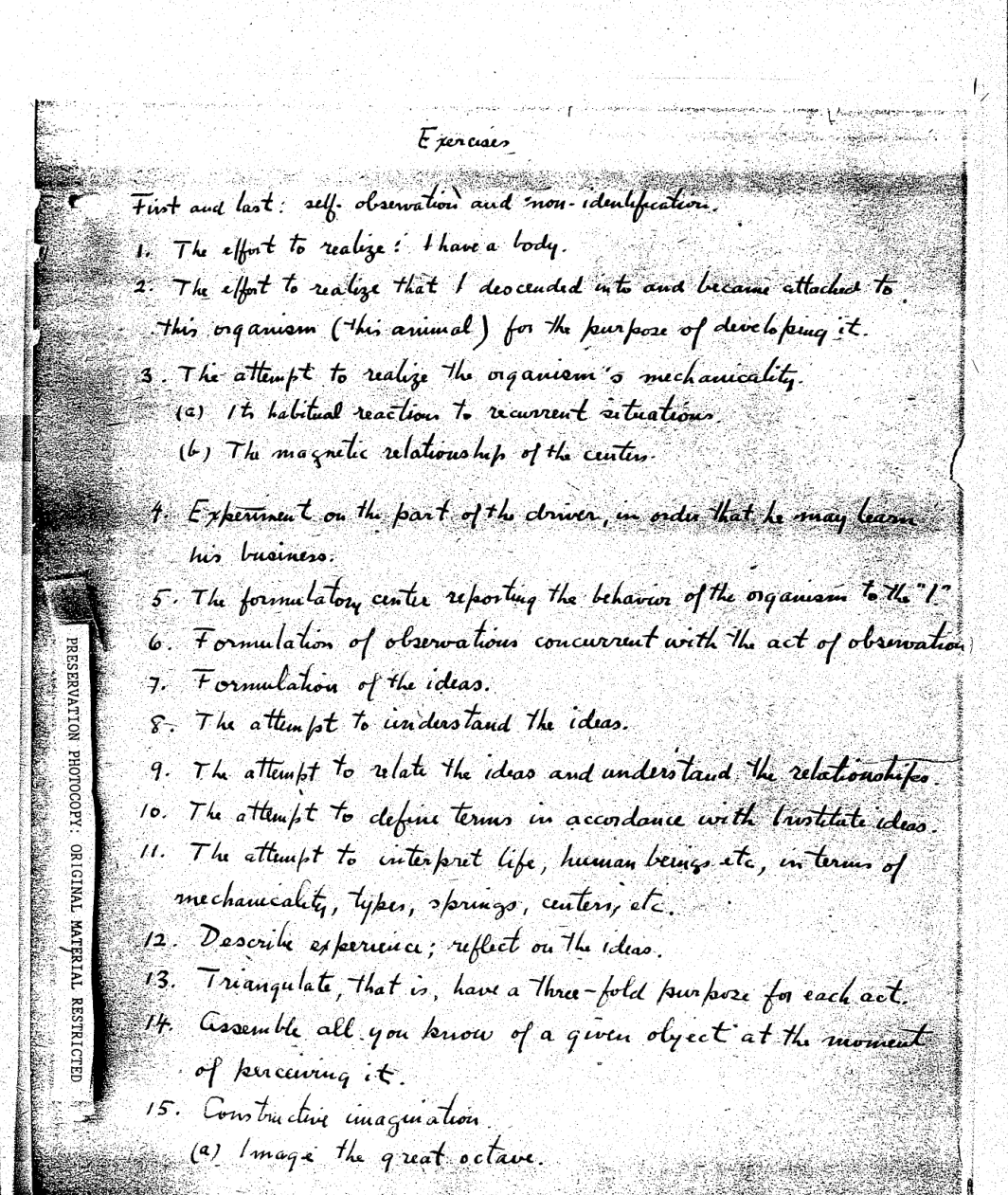 G I Gurdjieff - 48 Exercises cover