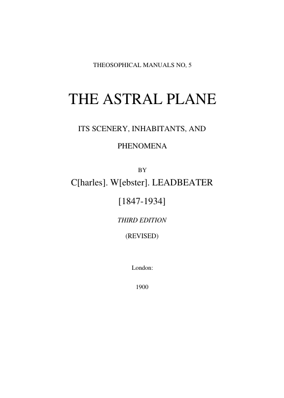 Astral Plane cover