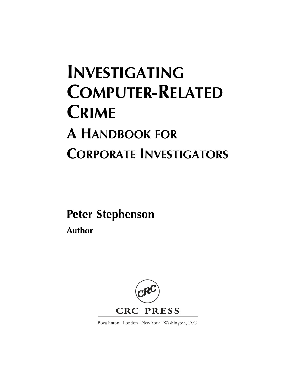 Investigating Computer-Related Crime cover