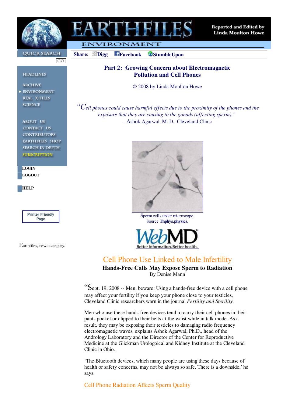 09 25 2008 Part 2 Growing Concern about Electromagnetic Pollution and Cell Phones cover