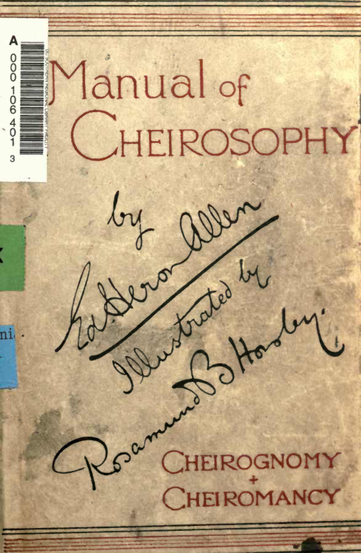 Manual of Cheirosophy cover