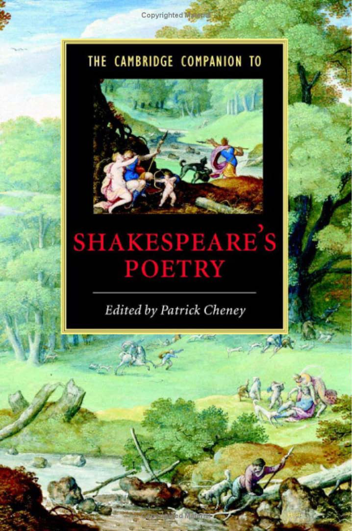 The Cambridge Companion to Shakespeares Poetry cover
