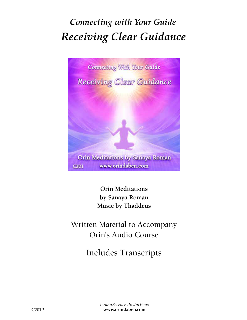 Receiving Clear Guidance - transcript cover