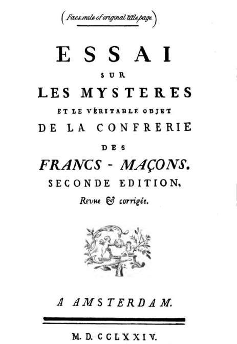An Essay On The Mysteries Of Free Masons - W H Reece (Trans) cover