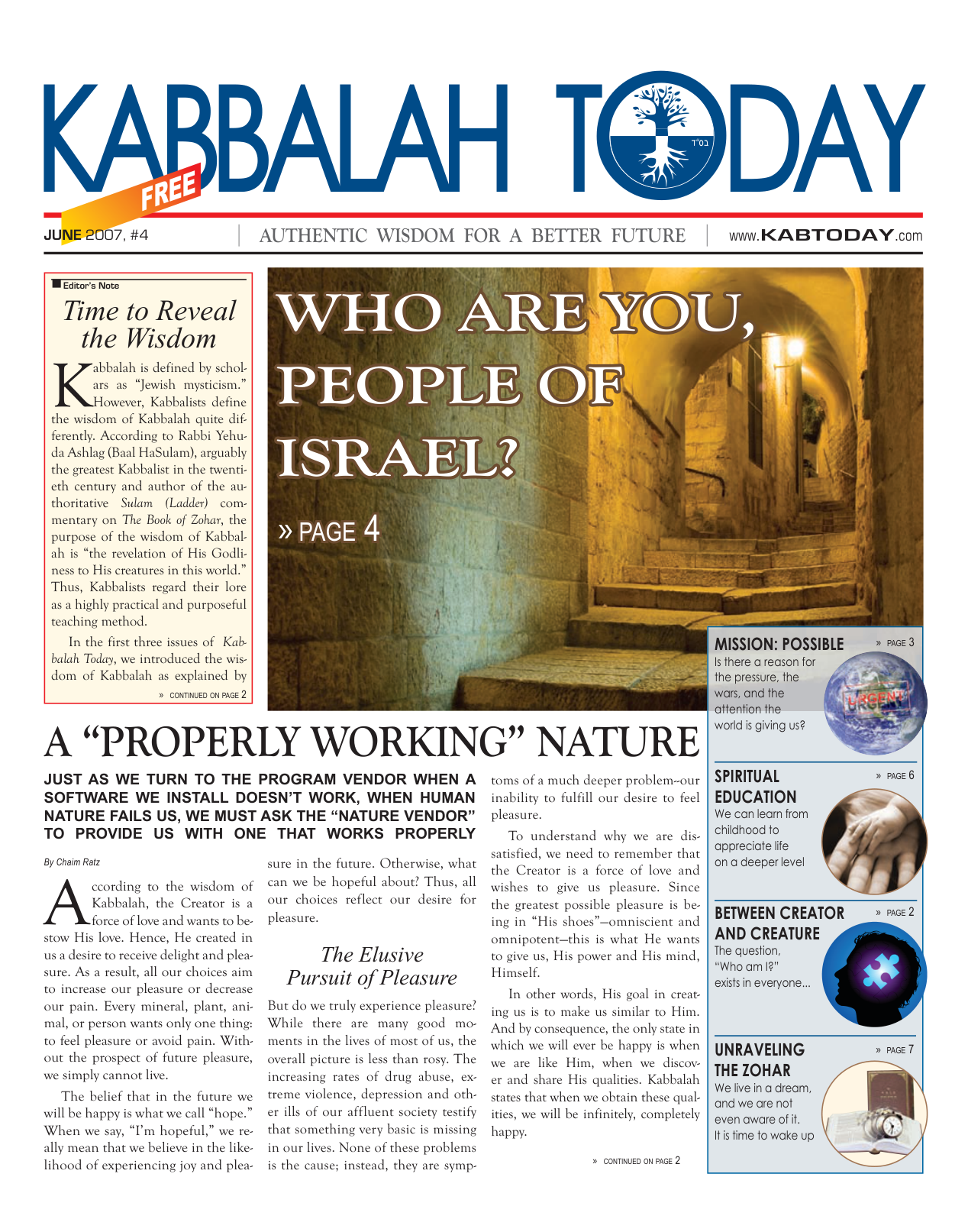 Kabbalah Today no 4 cover