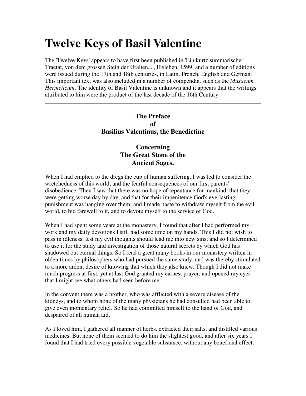 Twelve Keys of Basil Valentine cover