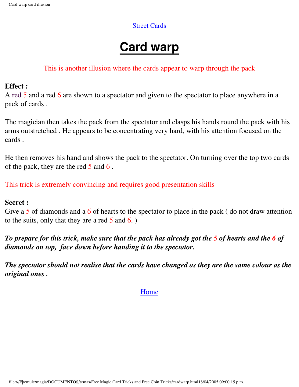 Card Warp Card Illusion cover