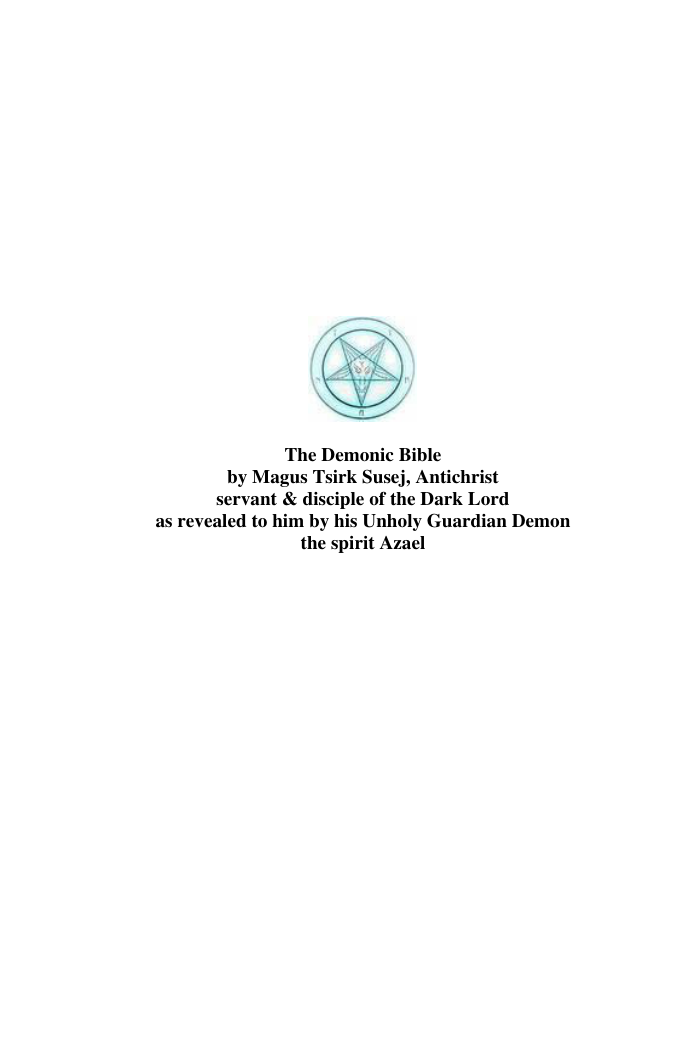The Demonic Bible cover