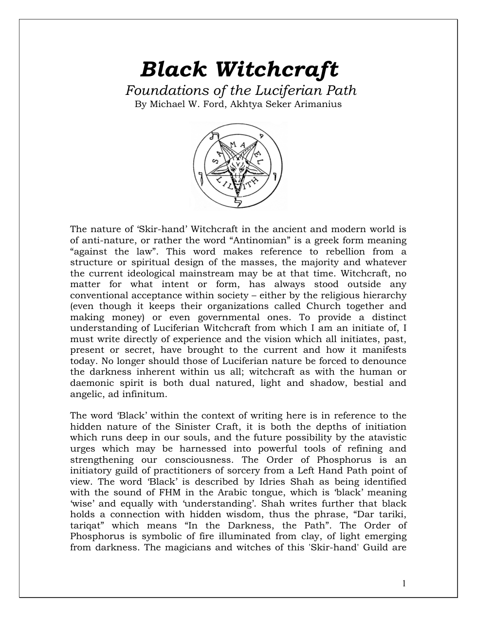 Black Witchcraft cover
