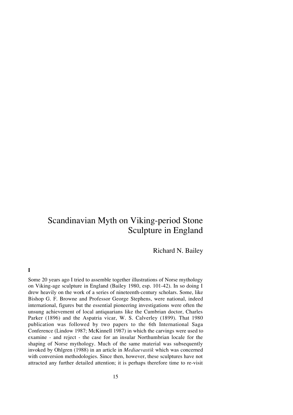Scandinavian myth on Viking period stone sculpture in England cover