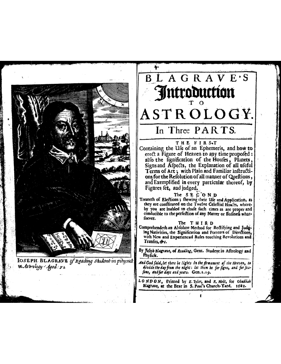 Blagrave, Joseph - 1682 - Introduction to Astrology cover