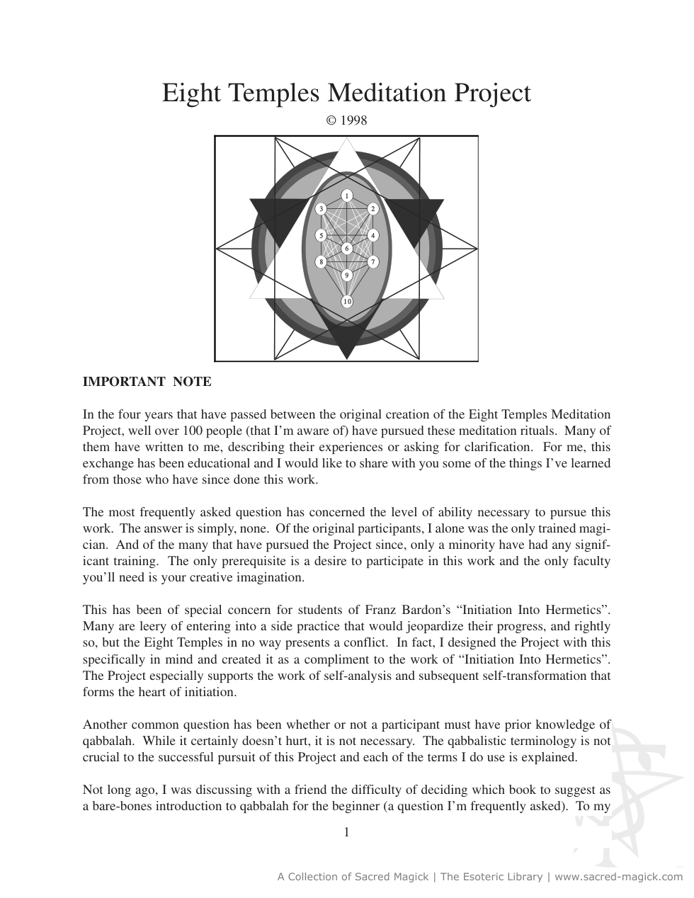The Eight Temples Meditation Project cover