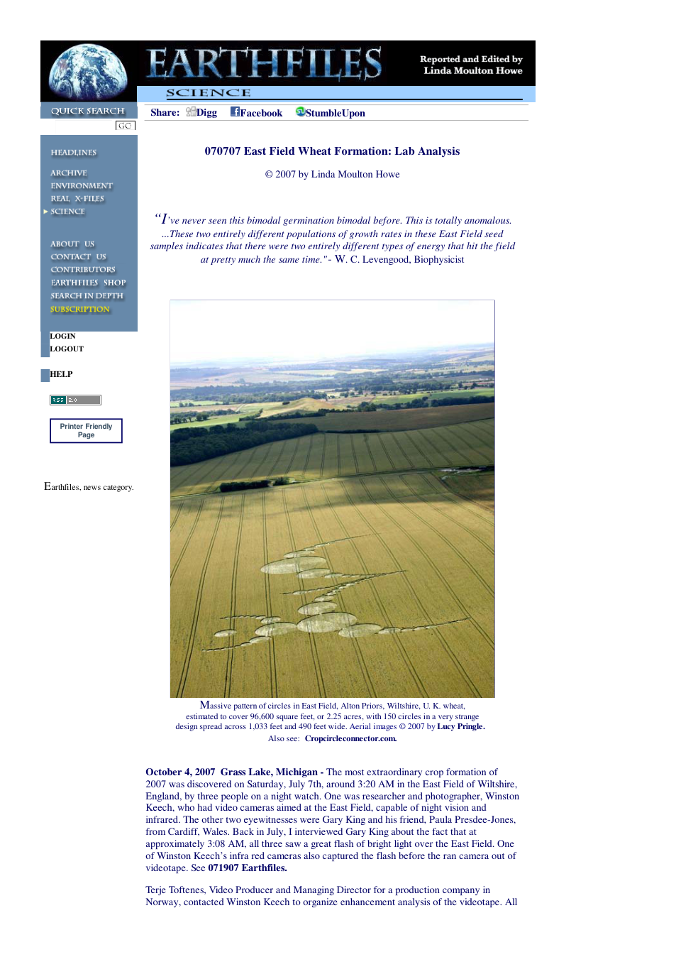10 04 2007 070707 East Field Wheat Formation Lab Analysis cover