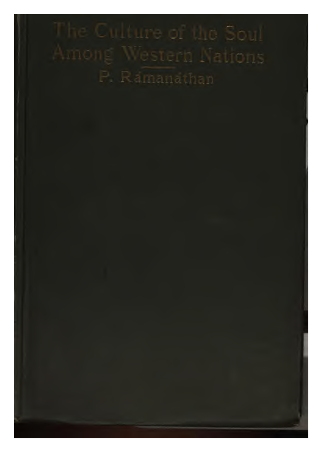 Ramanathan - The Culture of the Soul cover