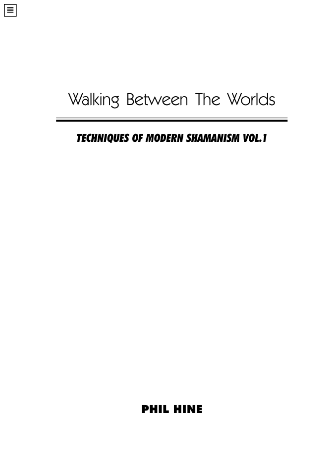 Hine, Phil - Techniques of Modern Shamanism vol 1 cover