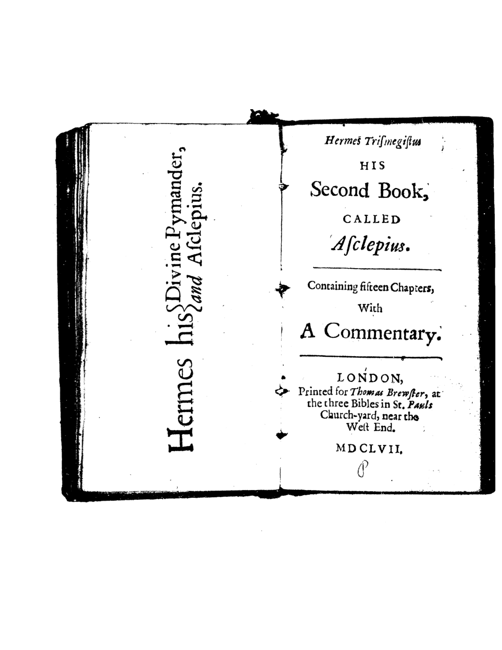 Hermes Trismegistus - Asclepius (1657) cover
