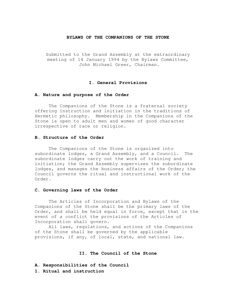 BYLAWS cover
