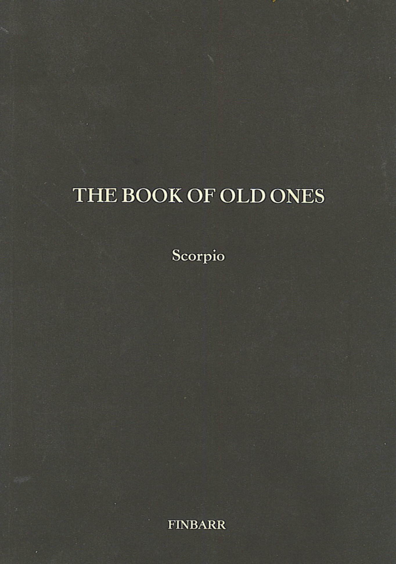 The Book of Old Ones cover
