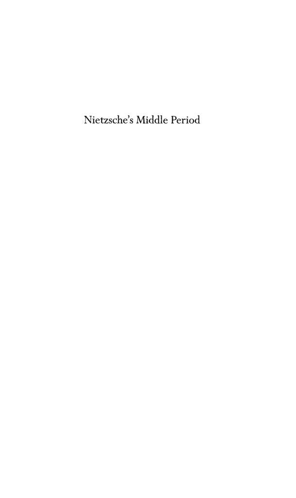 Abbey - Nietzsche's Middle Period cover