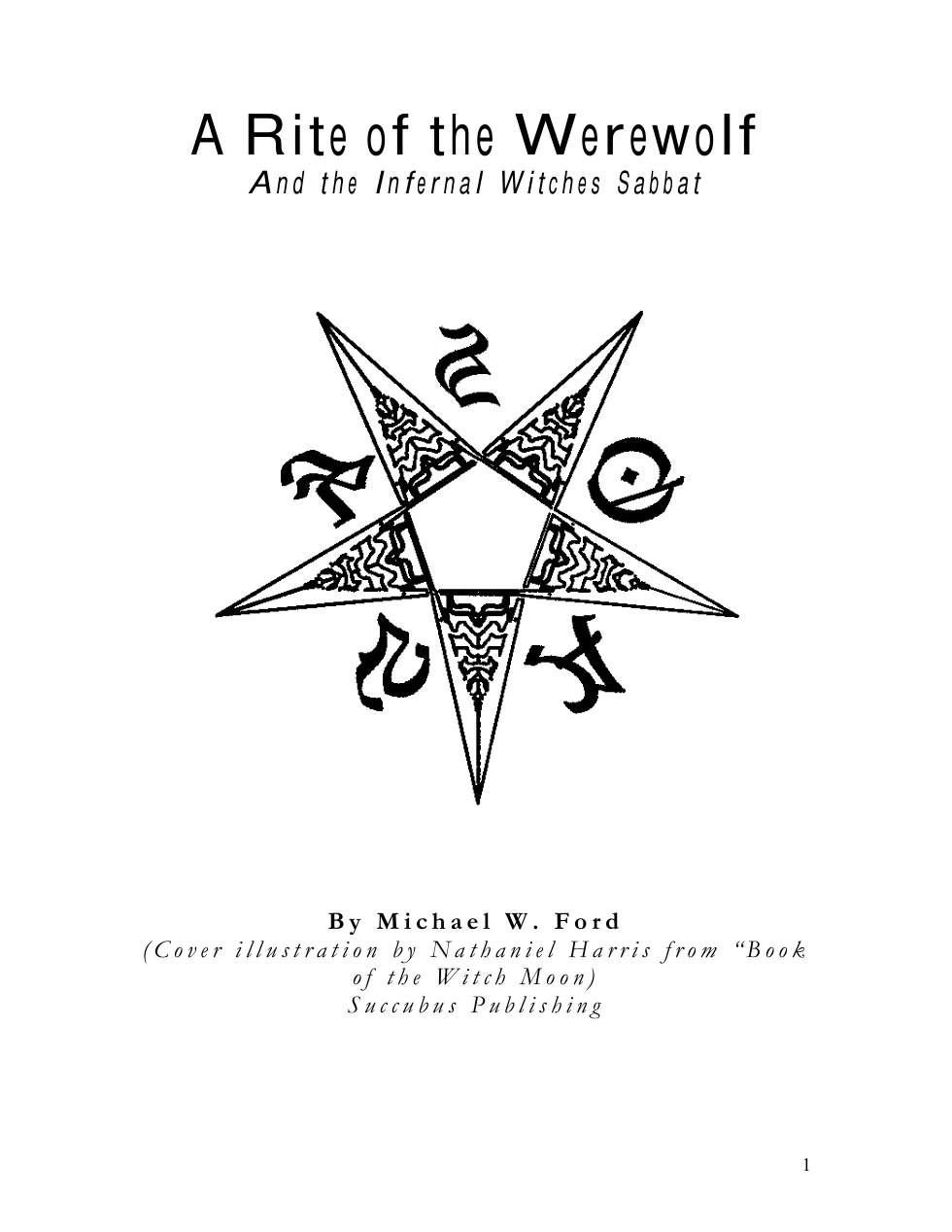 Rite of the Werewolf cover