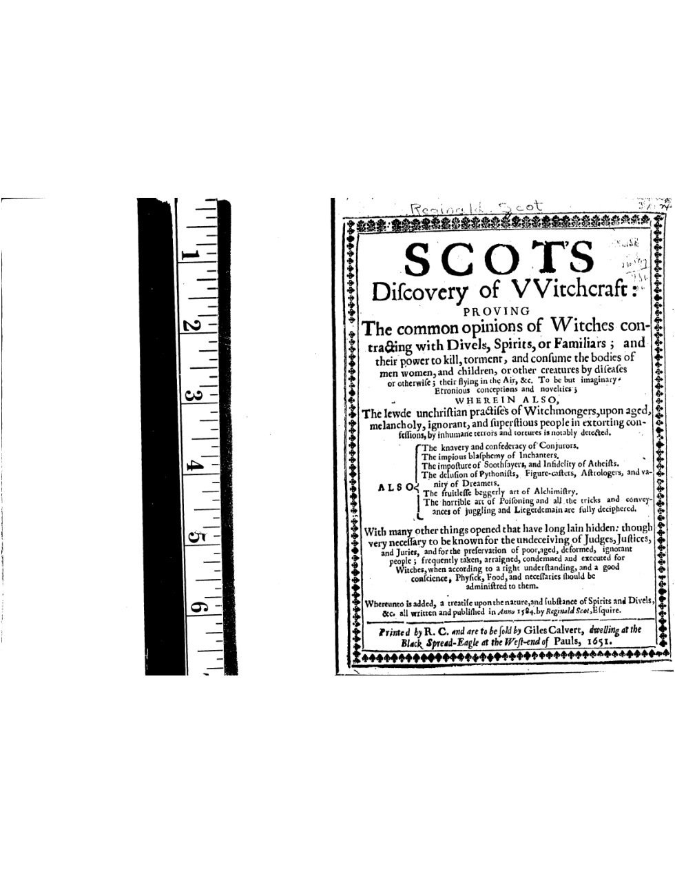 The Discovery of Witchcraft cover