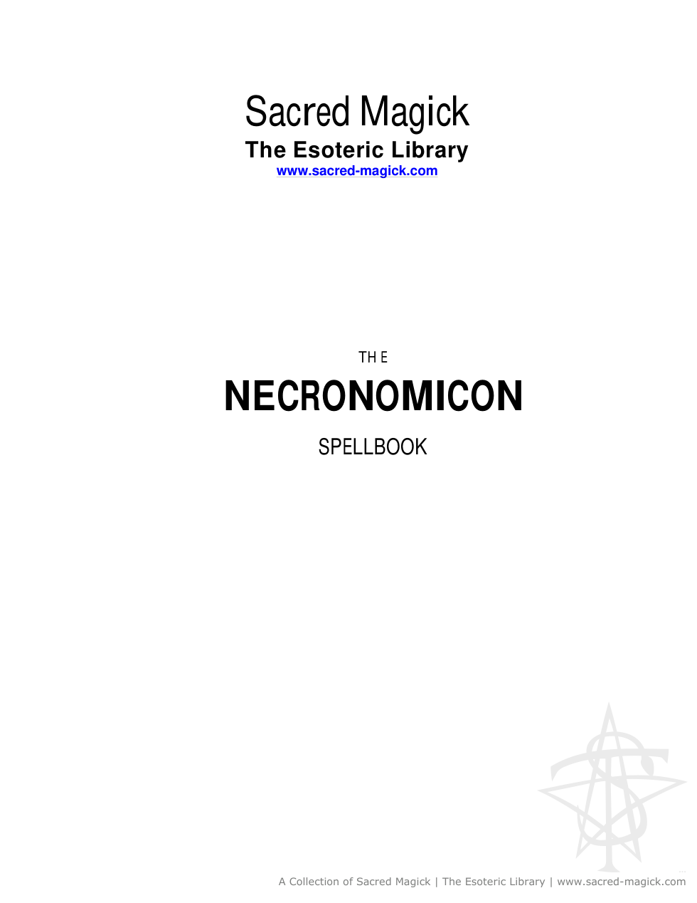 Necronomicon Spellbook cover