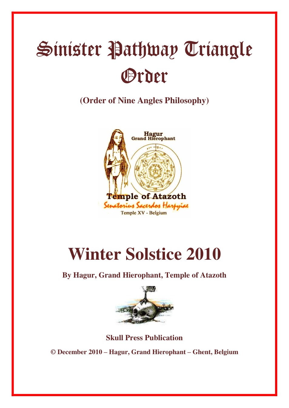 Hagur - Winter Solstice 2010 cover