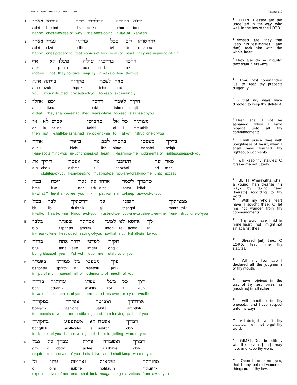 19119-The Book Of Psalms Chapter-119 cover