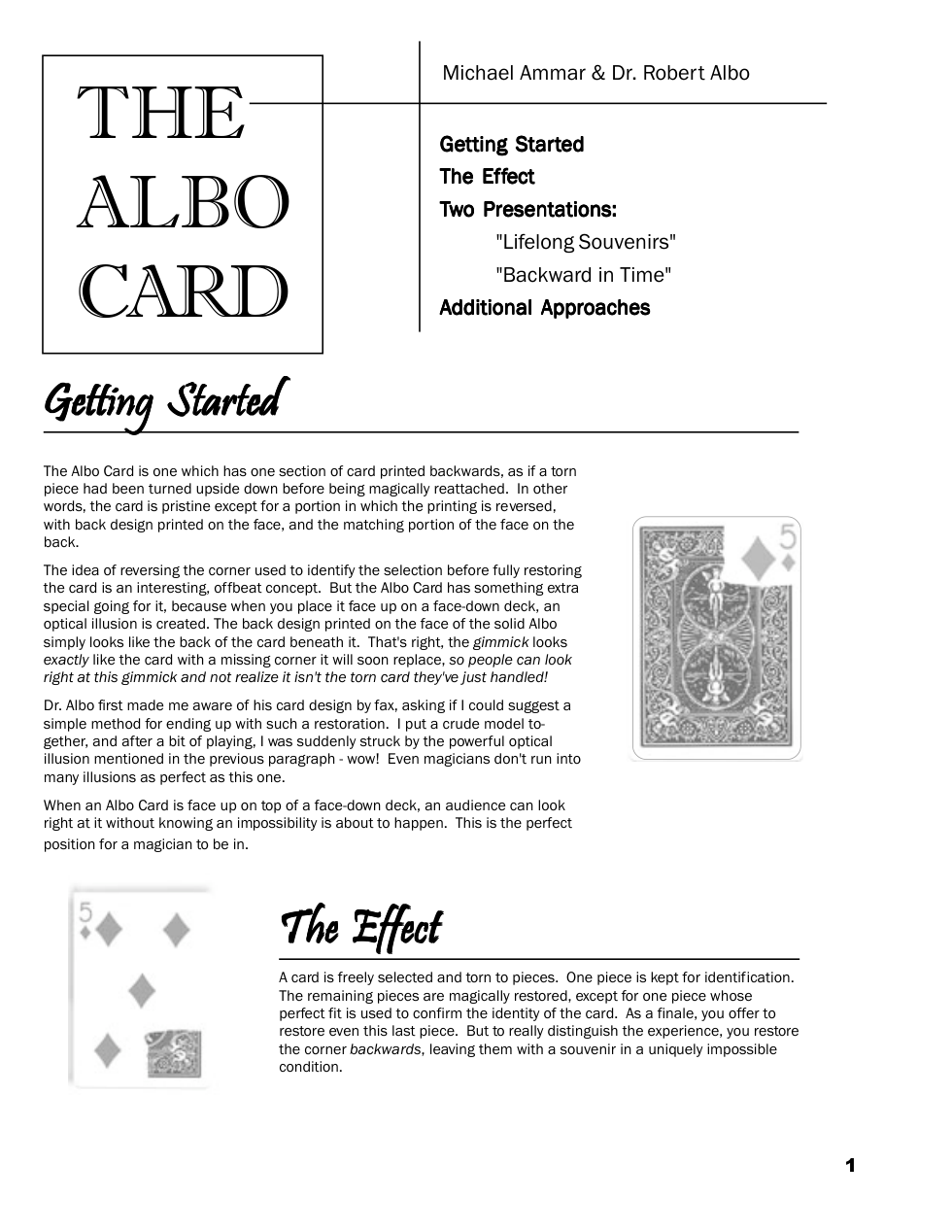 Michael Ammar - Albo Card cover