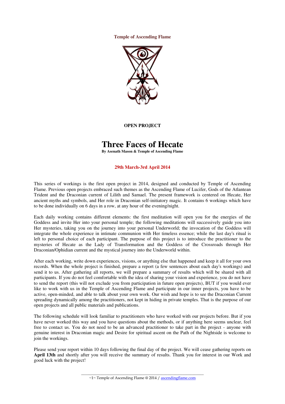 Three Faces of Hecate - Open Project(full permission) cover