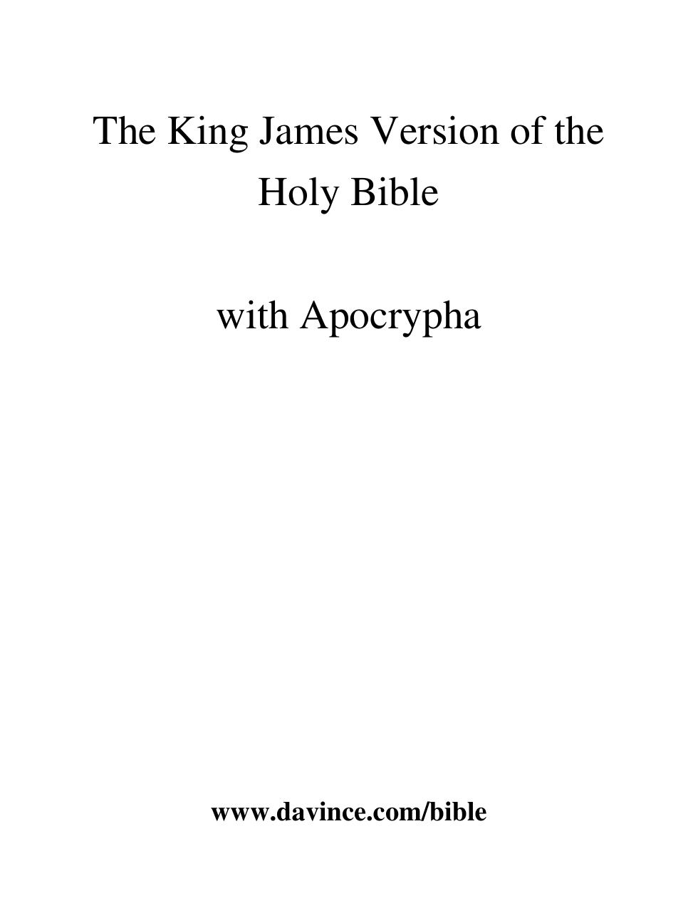 KJV Bible 1611 with Apocrphya cover