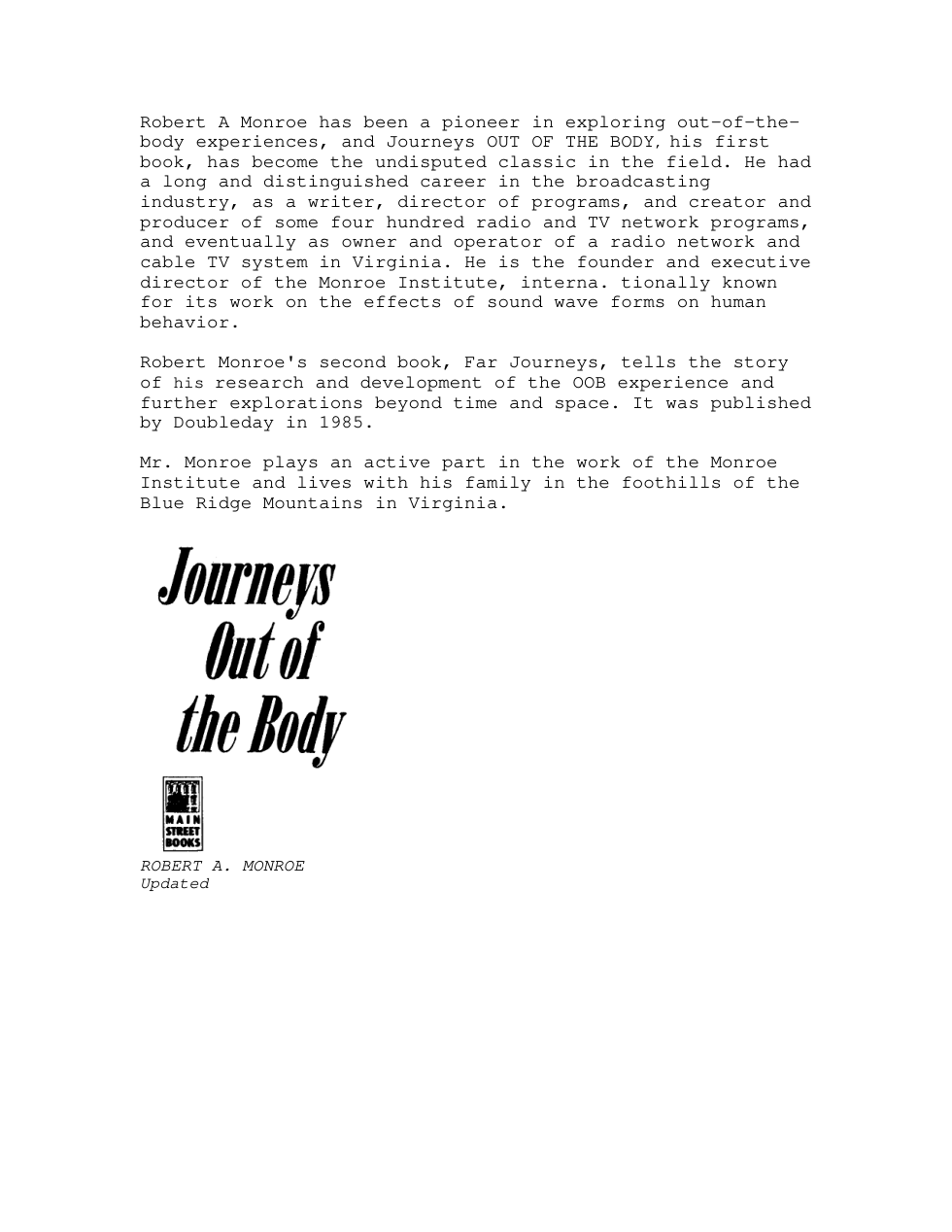 Journeys Out of the Body cover