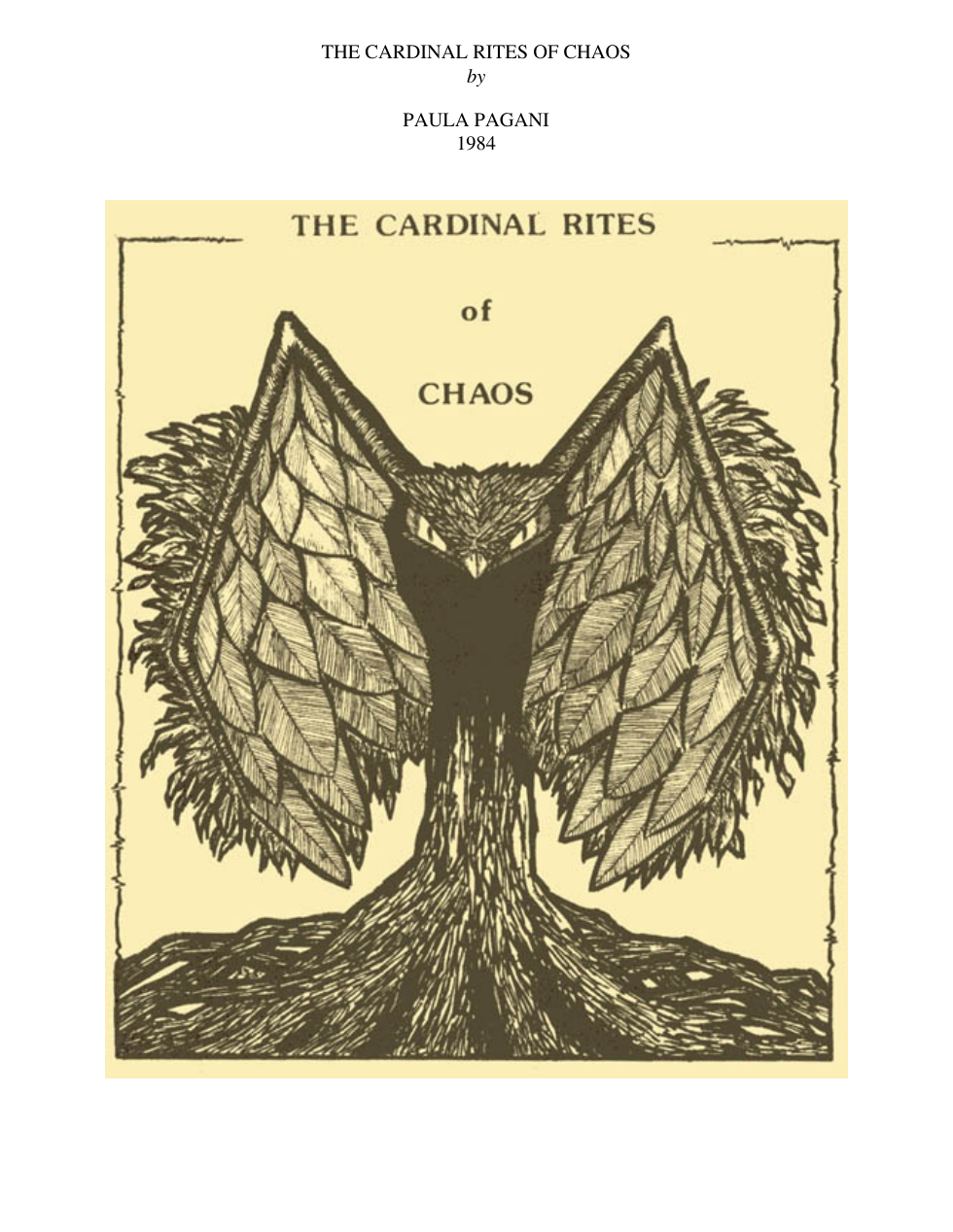Pagani, Paula - The Cardinal Rites of Chaos cover
