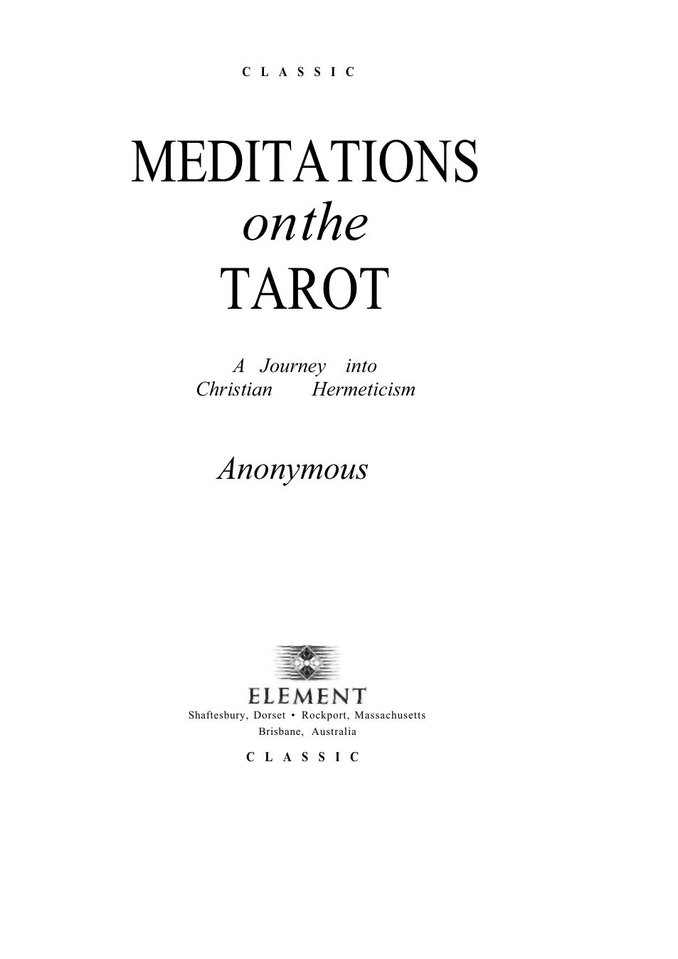 Tarot Meditations-Christian Mysticism cover