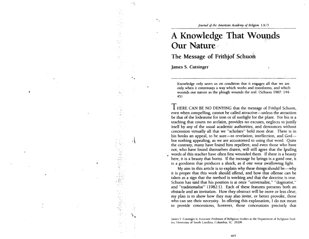 knowledge that wounds our nature cover