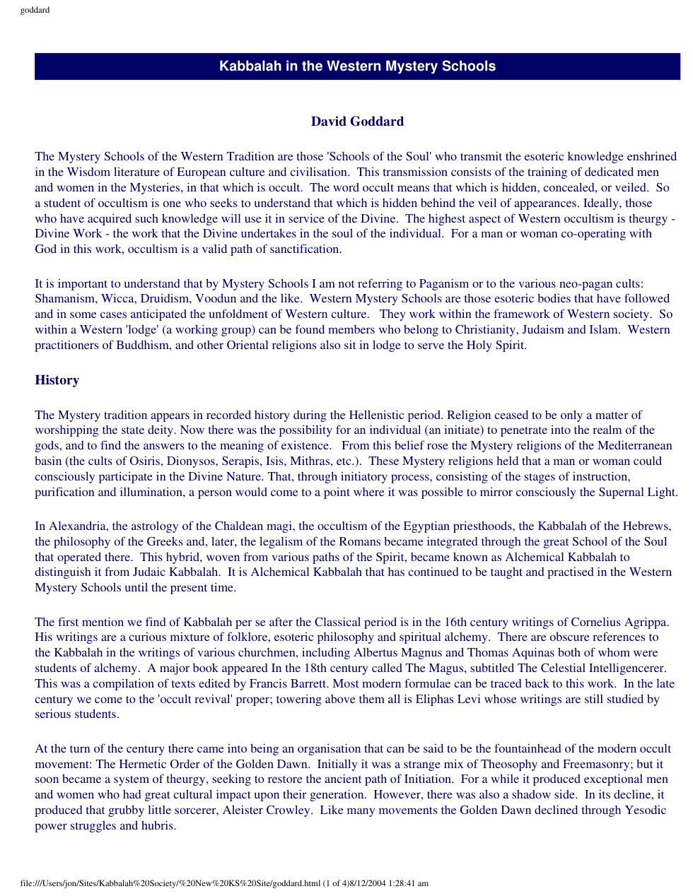 Kabbalah in the Western Mystery Schools cover