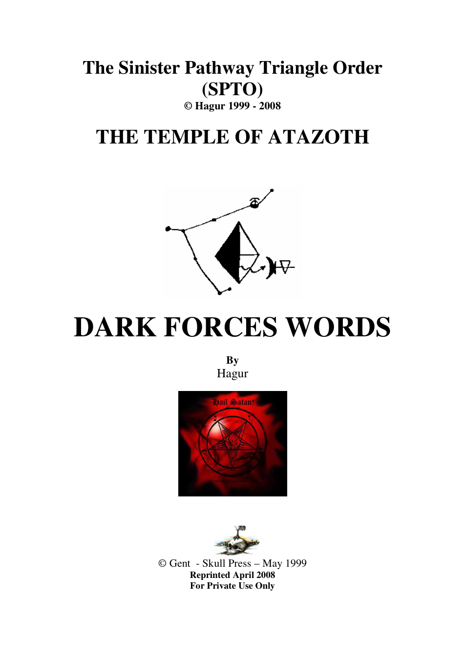 HAGUR - The Temple of Atazoth cover